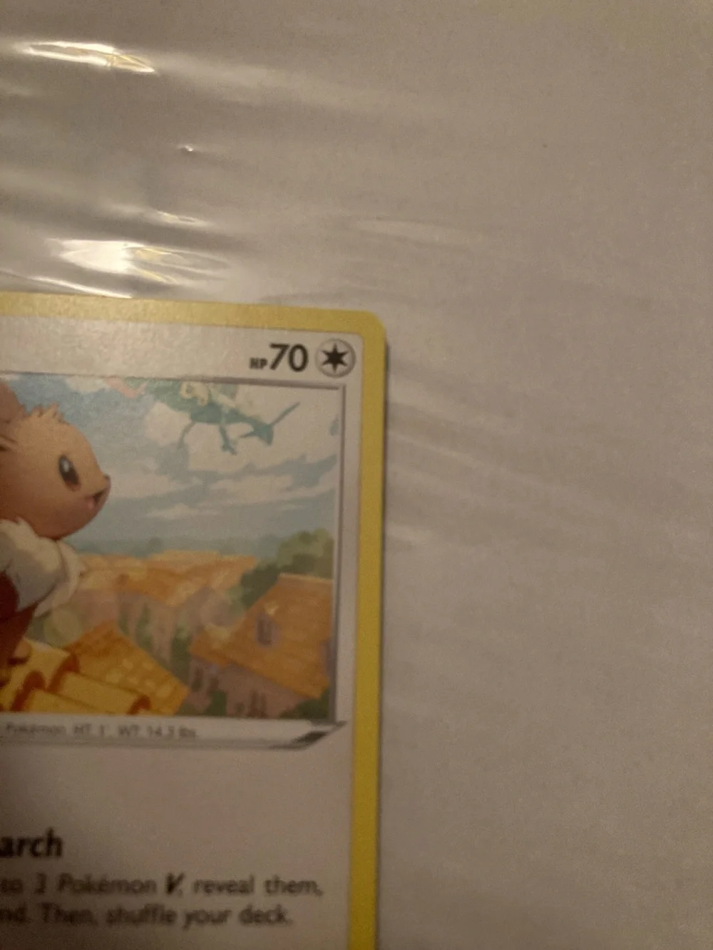 Pokemon Eevee Trading Card - Yellow Border, Brown Character